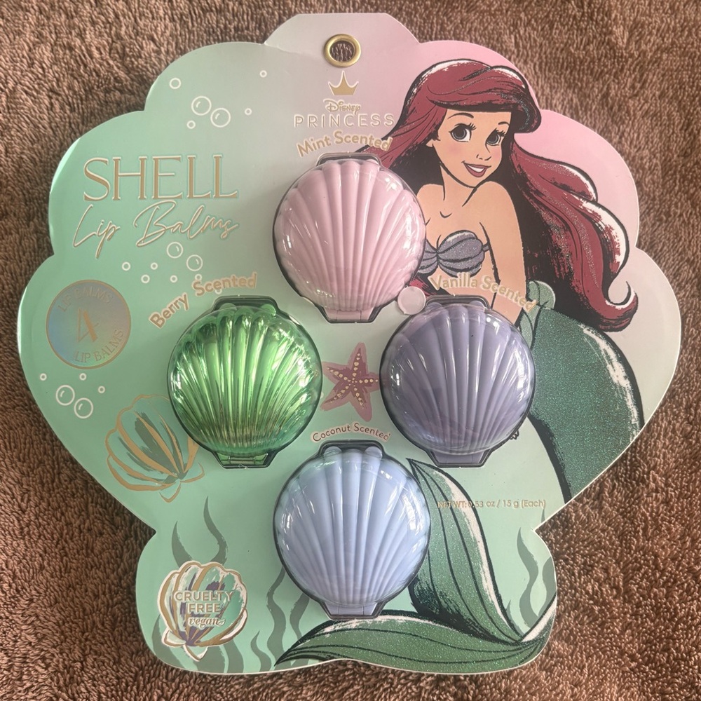 Disney Princess Ariel Shell Lip Balm Collection